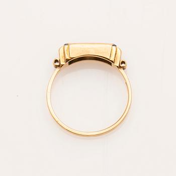 Ring, 18K guld, Hugo Olsson, Helsingborg, 1953.