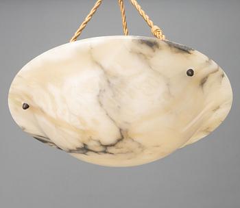 An alabaster ceiling lamp, 1920s.