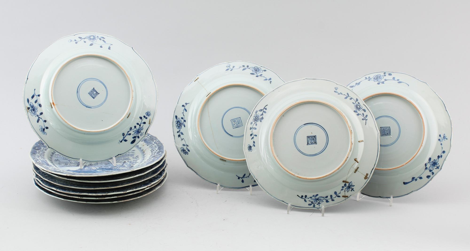 TALLRIKAR, 10 st, porslin, Kina, Qianlong 1736-1795.