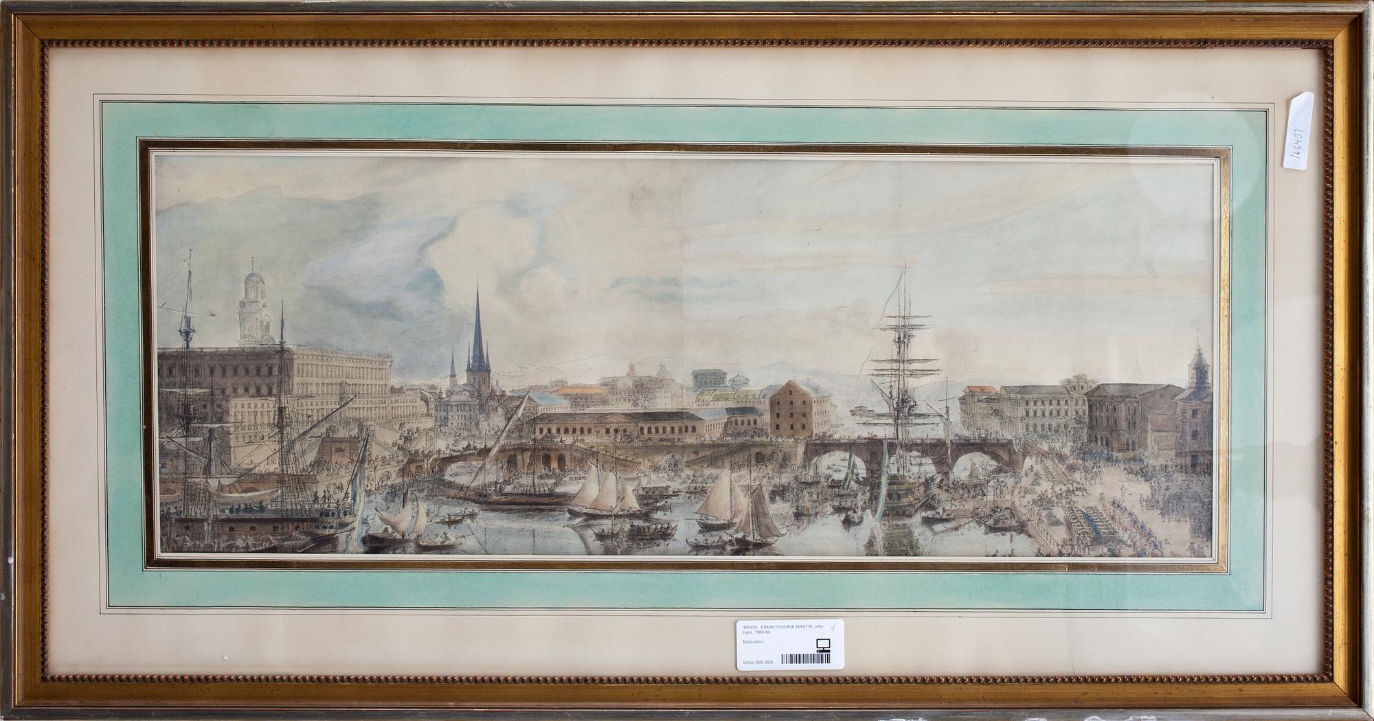 JOHAN FREDRIK MARTIN, efter, tryck, 1900-tal.