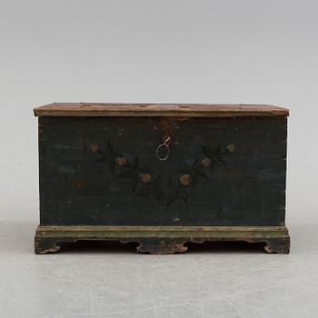 ANDERS ÄDEL, Circle of, a Swedish folk art chest from Ljusdal, Hälsingland, late 18th century or early 19th century.