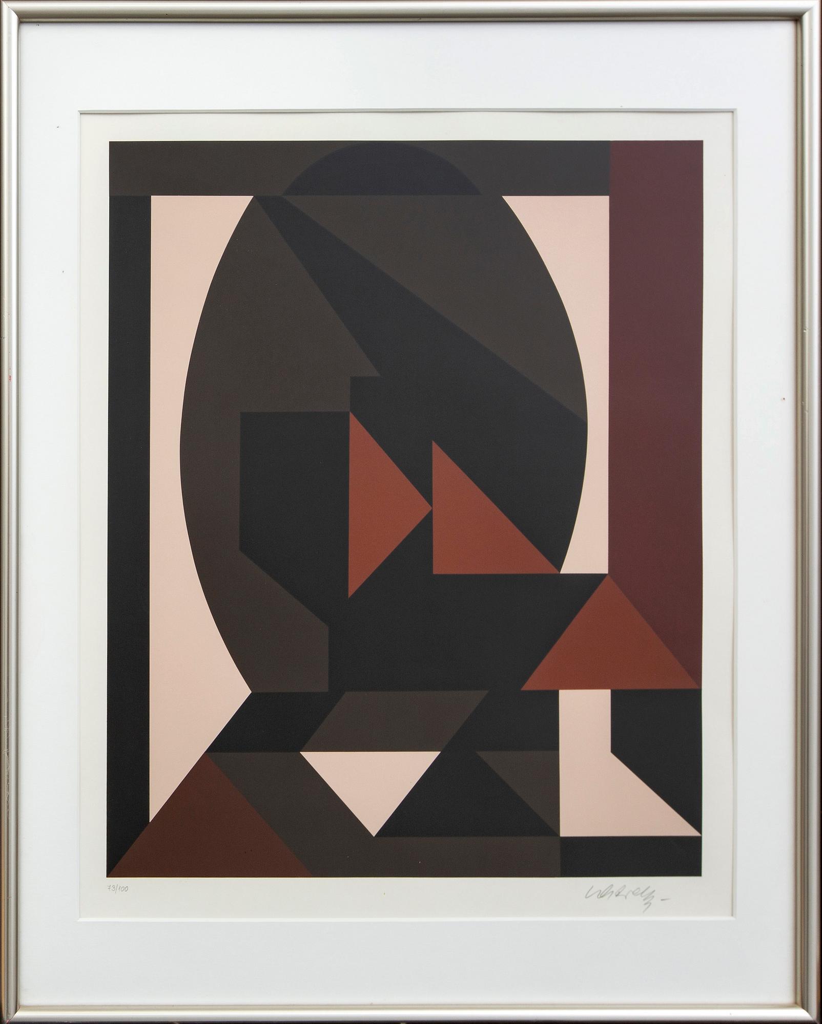 Victor Vasarely, färgserigrafi, signerad numrerad 43/100.