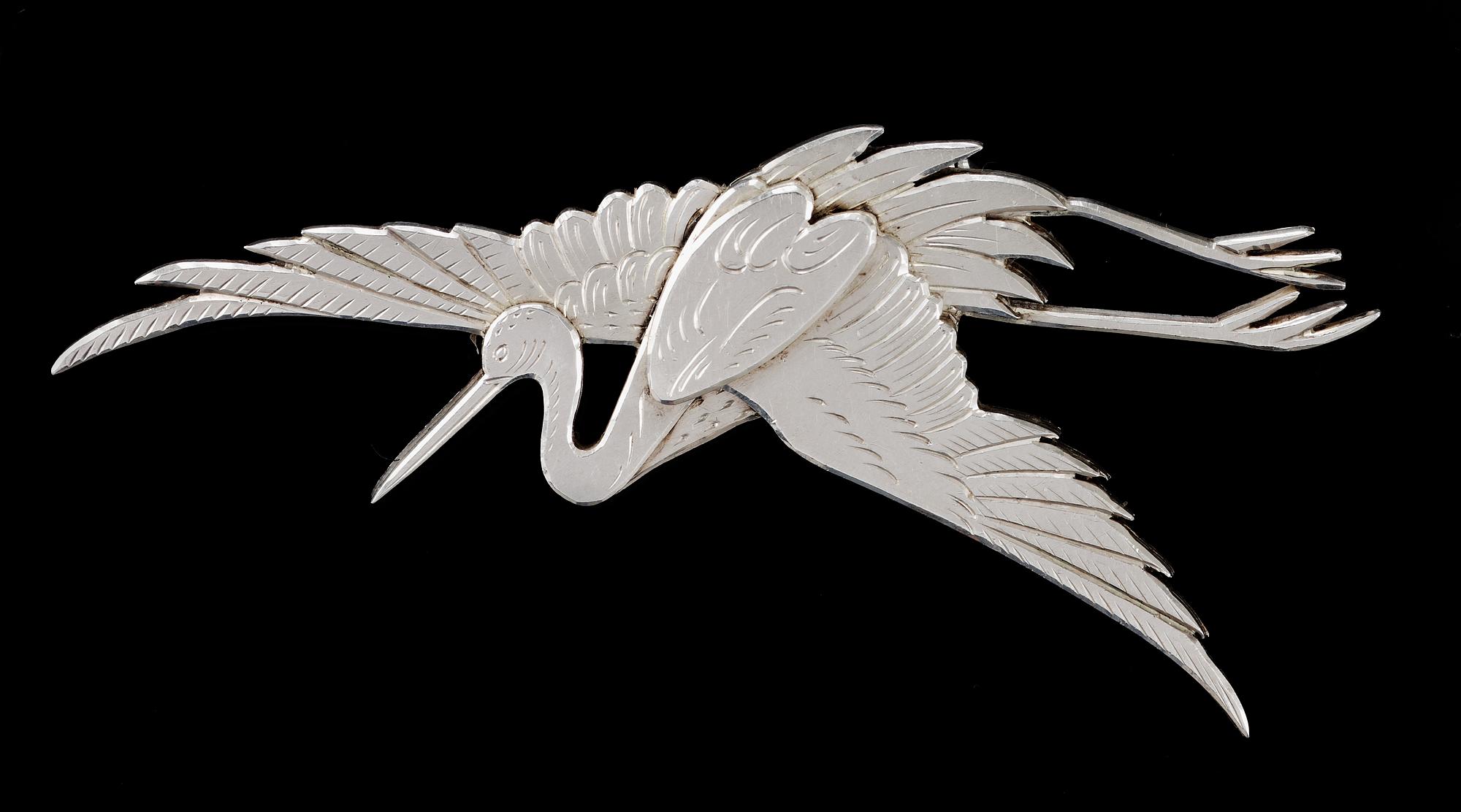 WIWEN NILSSON, brosch, Lund 1958, sterling.