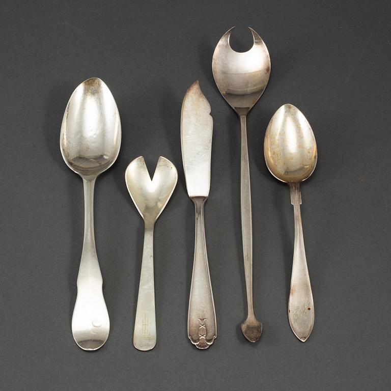 41 psc silver cutlery, some Wiwen Nilsson, Lund 1948-52.