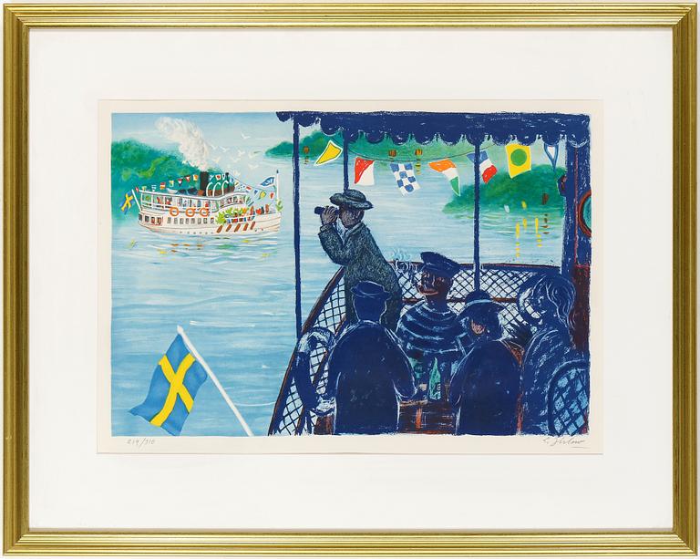 LENNART JIRLOW, färglitografi, signerad och numrerad 219/310.