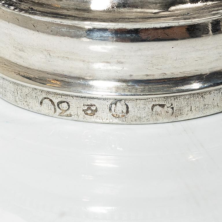 Kyrkdosor, tre stycken, silver, 17-1800-tal.