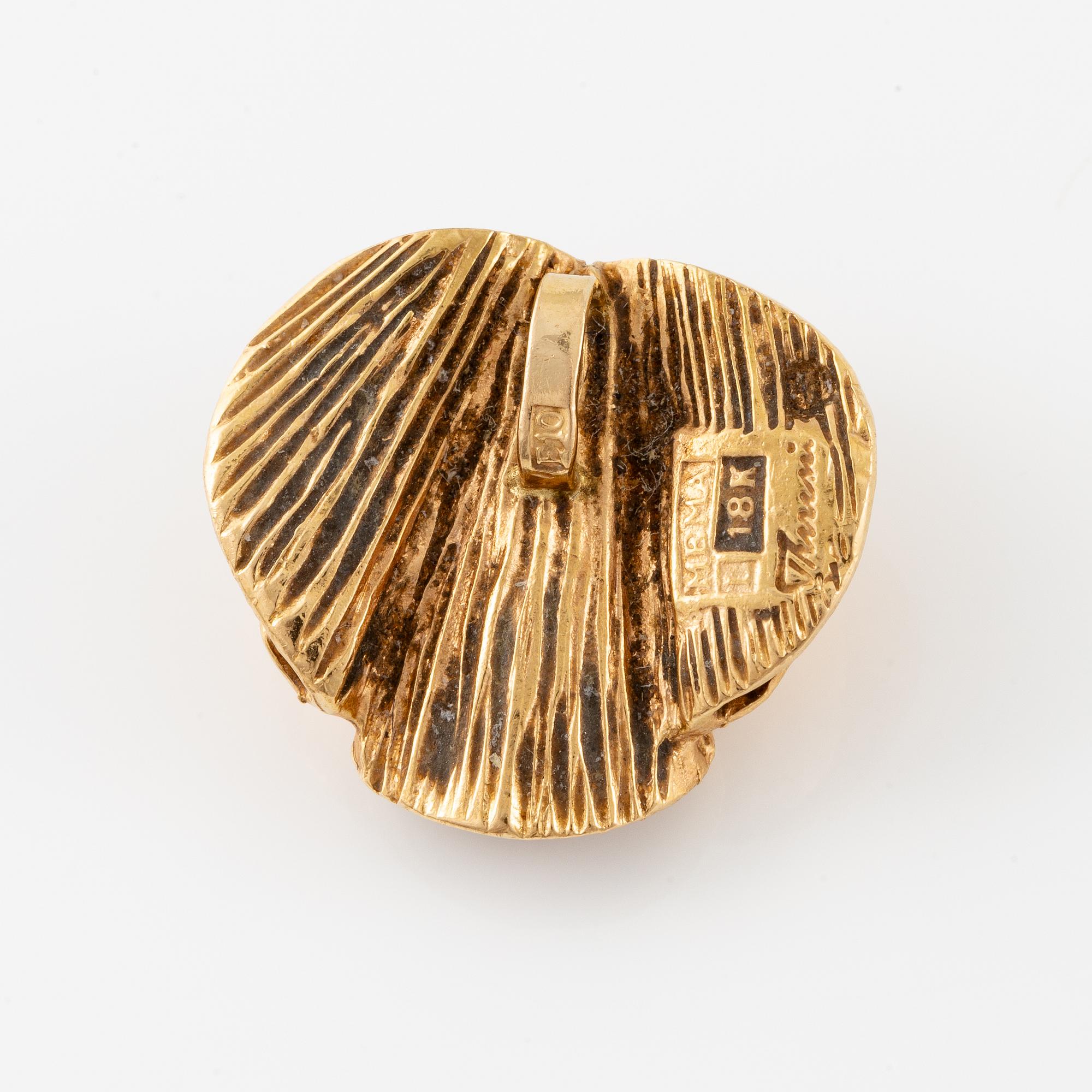 Theresia Hvorslev, hänge, 18K guld, Lidköping 1979.