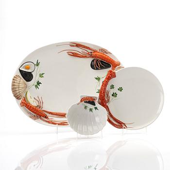 Dinner service, 13 pieces, ceramic, V.B.C. Cre Art, Treviso, Italy.