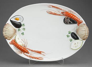 SKALDJURSSERVIS, 26 delar, porslin, Tre Art, Italien, 1900-talets slut.