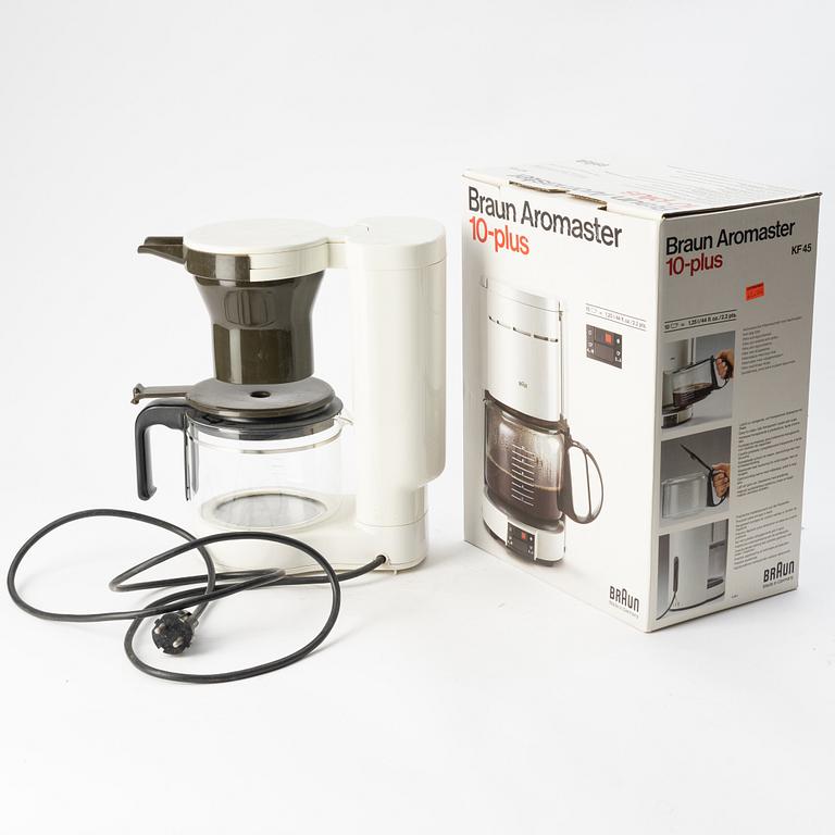 Hartwig Kahlcke, two "Aromaster" coffee makers, Braun.