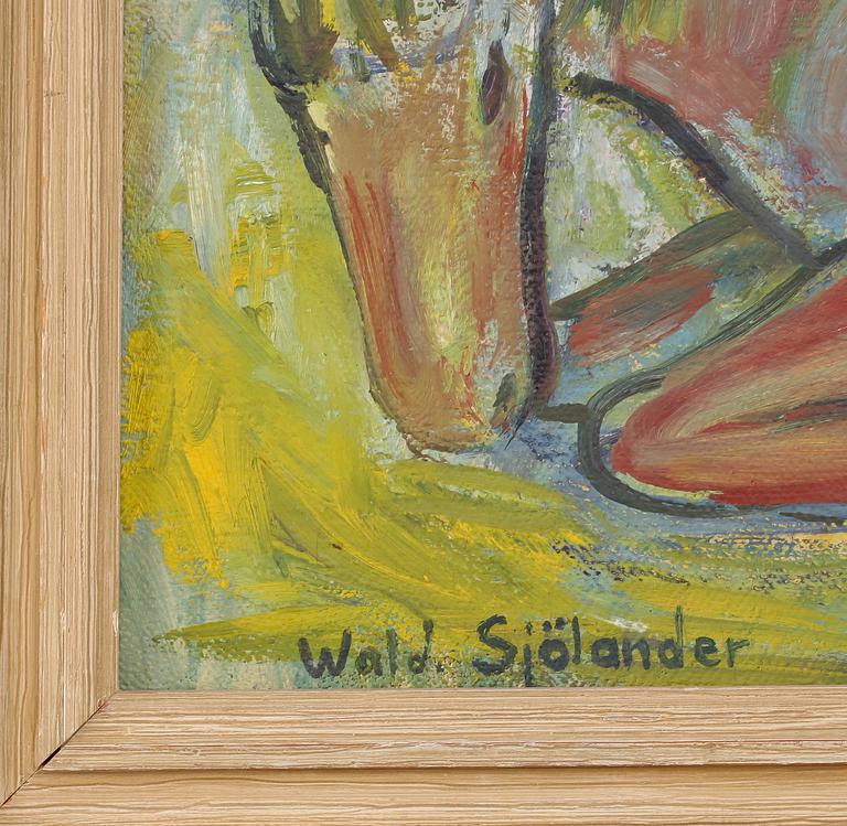 WALDEMAR SJÖLANDER, olja på duk, signerad.