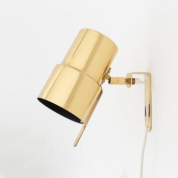 Hans-Agne Jakobsson, a V324 brass wall lamp, Markaryd,, second half of the 20th century.