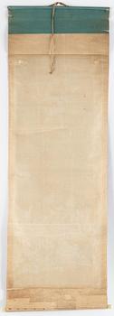 RULLMÅLNINGAR, sex stycken, tusch och färg på papper. Japan, Meiji (1868-1912).