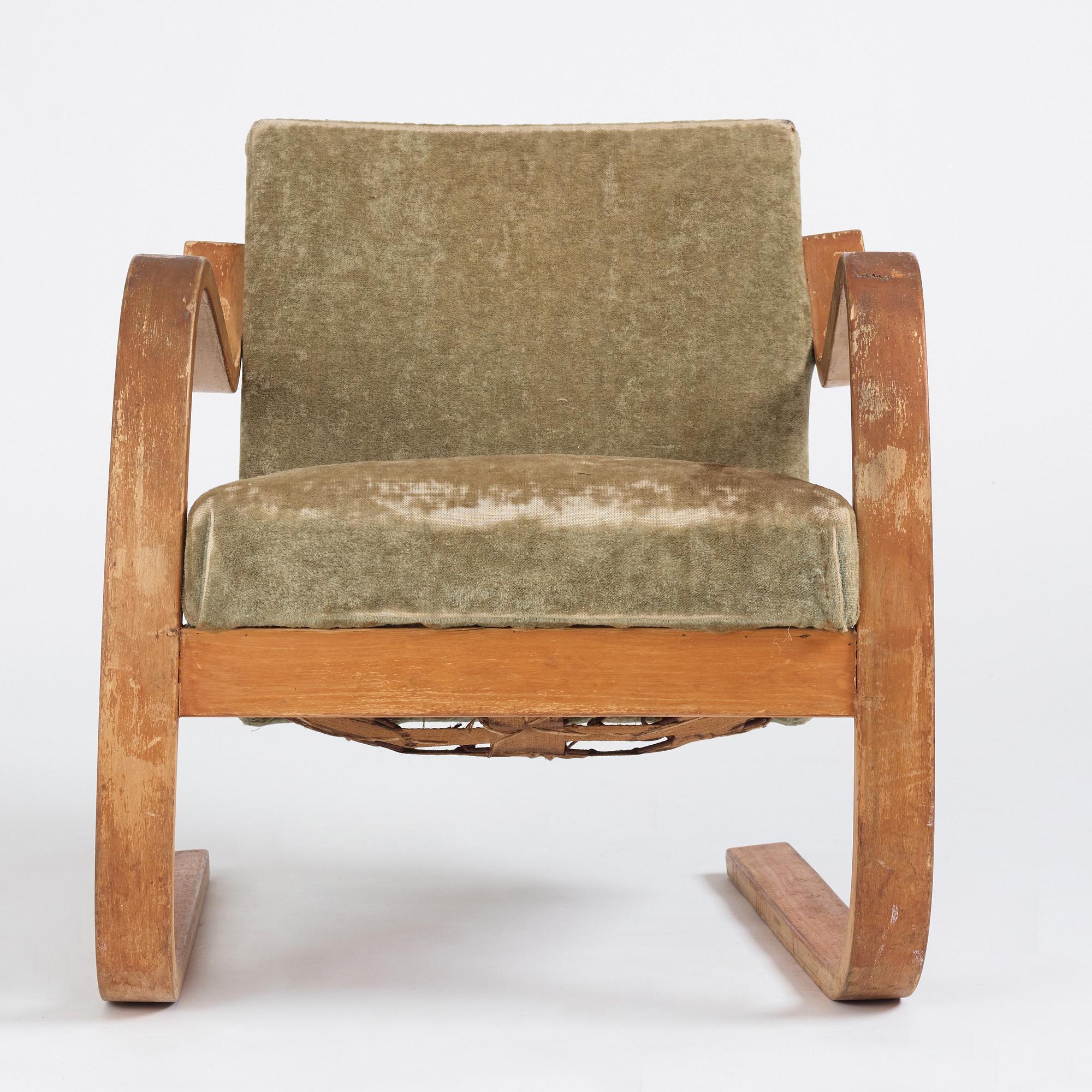 Alvar Aalto, a model "34", easy chair, Huonekalu- ja Rakennustyötehdas A.B. Finland 1930/1940s.