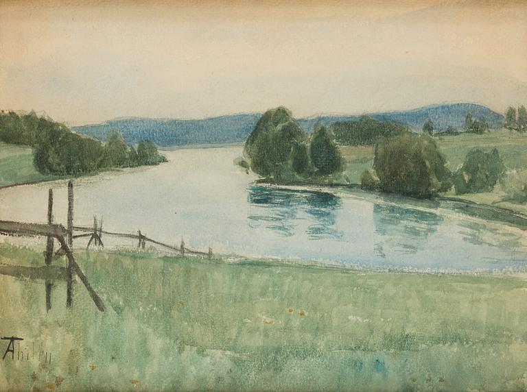 Ada Thilén, watercolour, signed.