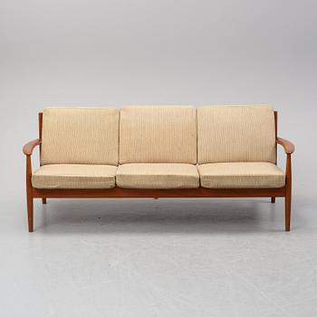 A 1960's teak sofa by Grete Jalk for France & Son, Denmark.