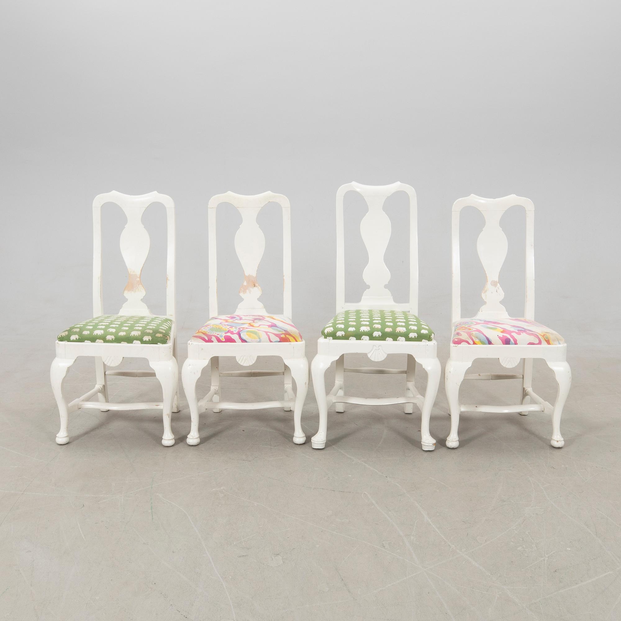 Chairs 8 pcs late Baroque and late Baroque style 17/20th century.