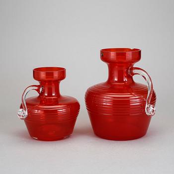 TILLBRINGARE, 2 st, Tamara Aladin, Riihimäen Lasi, Finland, 1900-talets andra hälft.