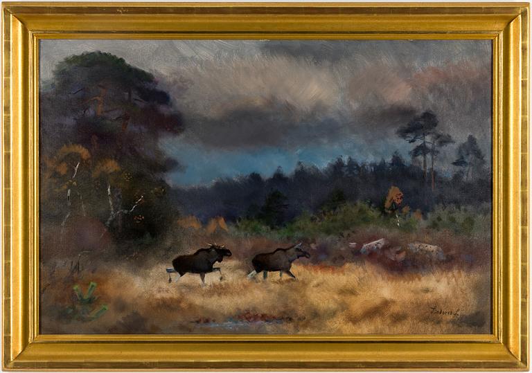 LINDORM LILJEFORS, oil on canvas, signed Lindorm L.