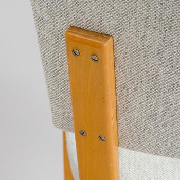 Alvar Aalto, stolar, 6 st, modell 63, O.Y. Huonekalu- ja Rakennustyötehdas A.B. 1900-talets mitt.