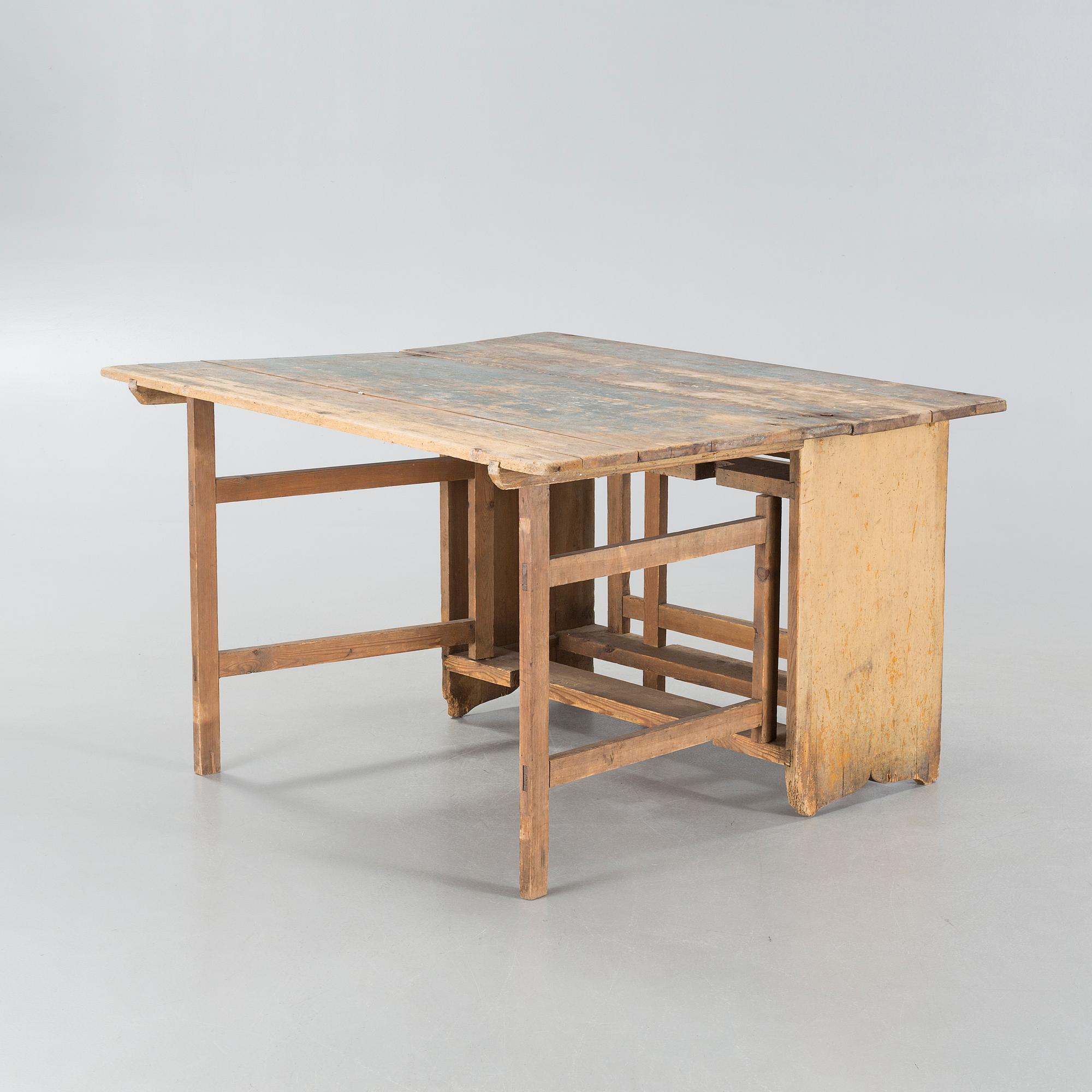 A Swedish handcrafted table, 19th century.