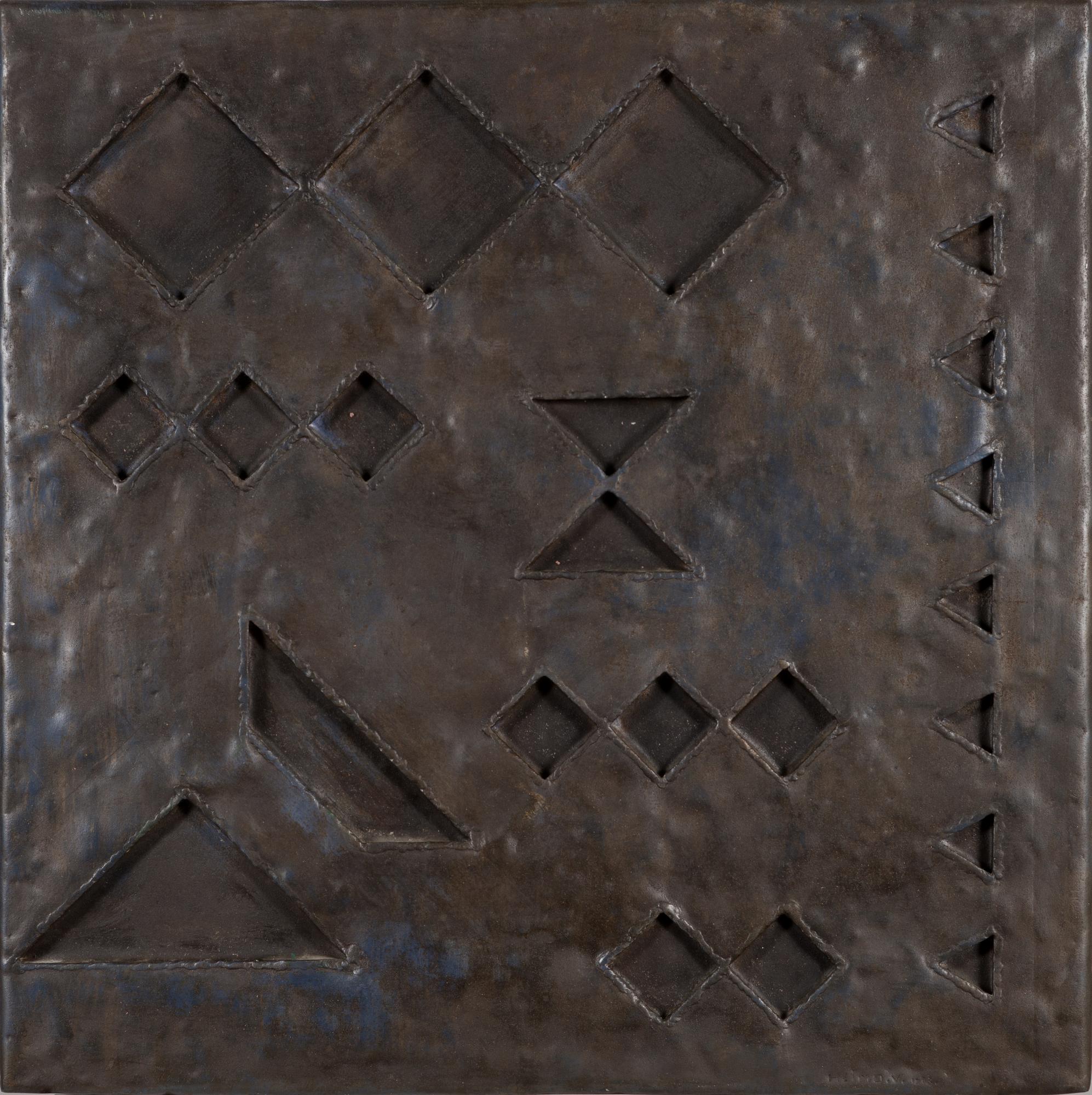 HEIMO VIROLAINEN, relief, iron, signed and dated 1973.