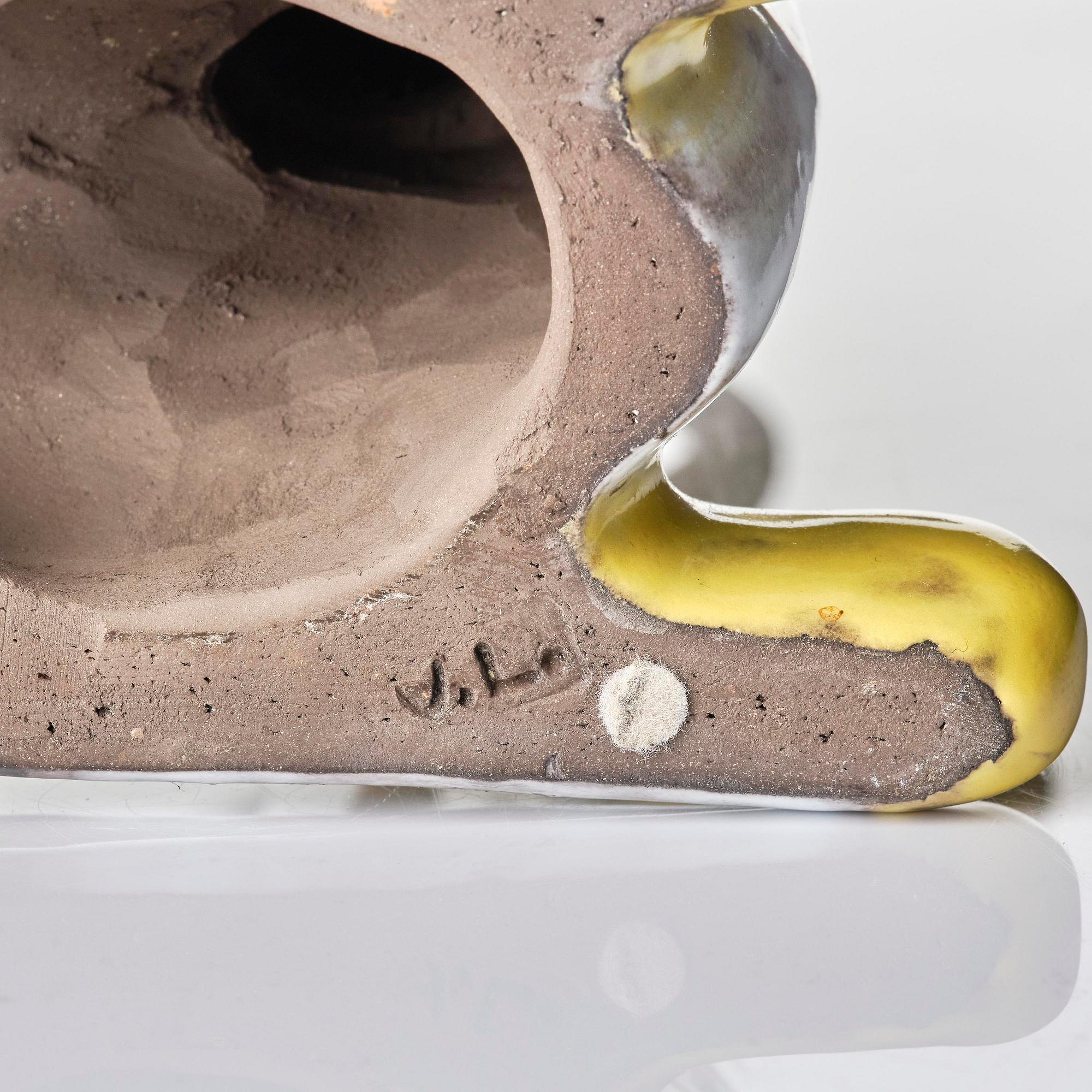 Vicke Lindstrand, a glazed ceramic sculpture of a gazelle, Upsala-Ekeby, Sweden, 1948-60.