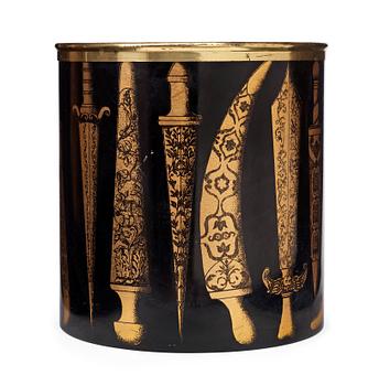4. A Piero Fornasetti waste paper bin, Milan, Italy.