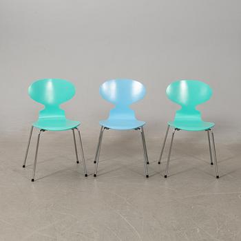 Arne Jacobsen, chairs 6 pcs, "The Ant", Fritz Hansen, 1993.