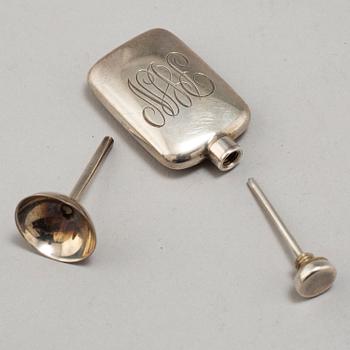 A TIFFANY & CO PERFUME BOTTLE, silver.
