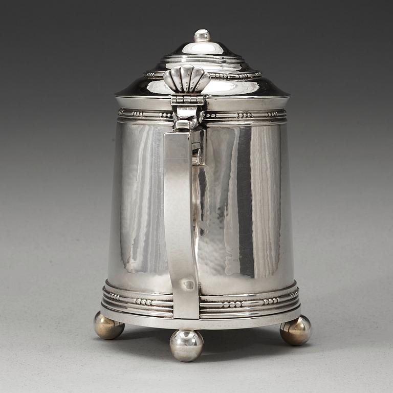 JOHAN ROHDE, kanna, Georg Jensen, Köpenhamn 1925-32, sterling.