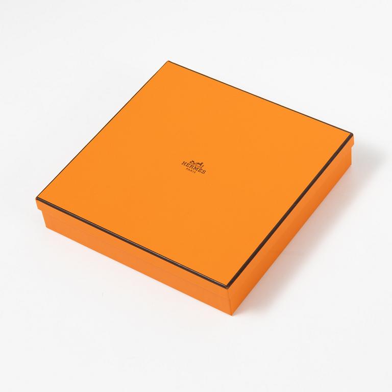 Hermès, a 'Cuirs du Desert' twill silk scarf.