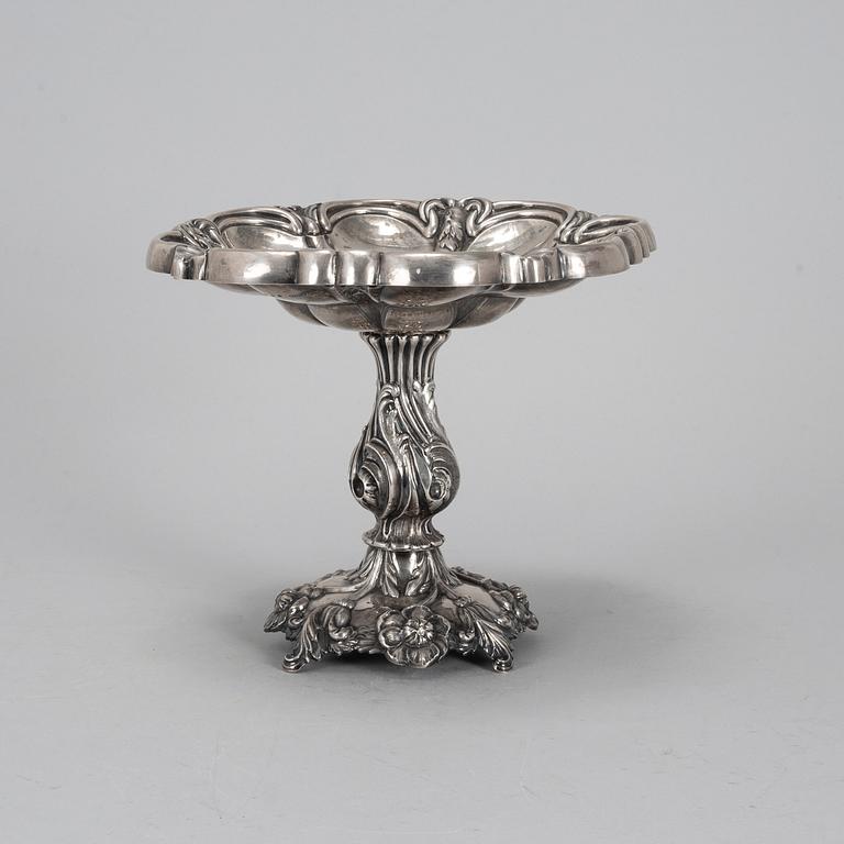 A silver dish by Christian Hammer Stockholm, 1874.