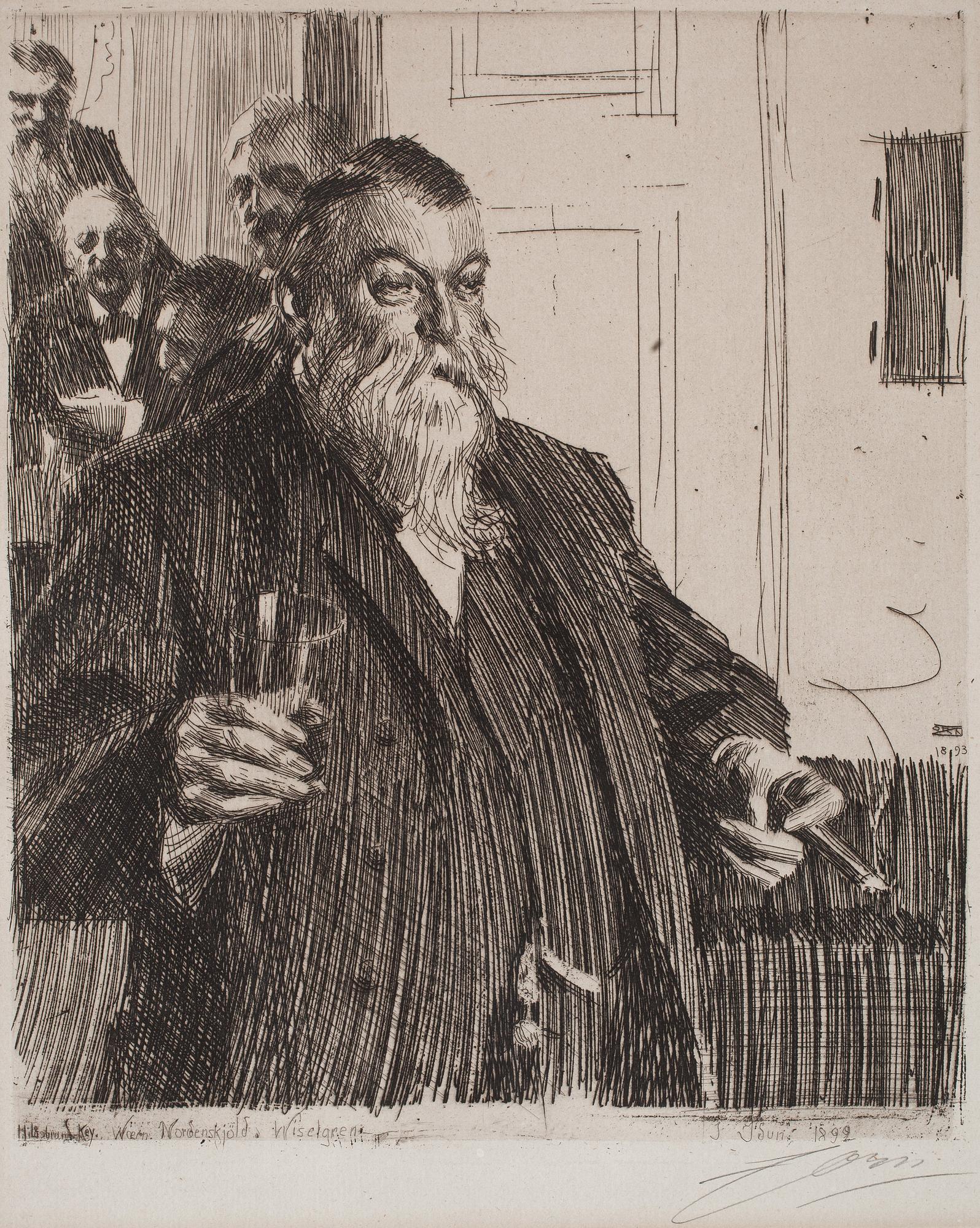 Anders Zorn, "En skål i Idun II".