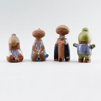 FIGURER, 4 st, stengods, Lisa Larson, Gustavsberg.