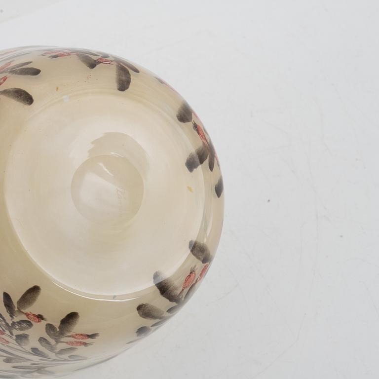 Ingegerd Råman, a "botvid" glass bowl, Skruf, Sweden, 1980's.