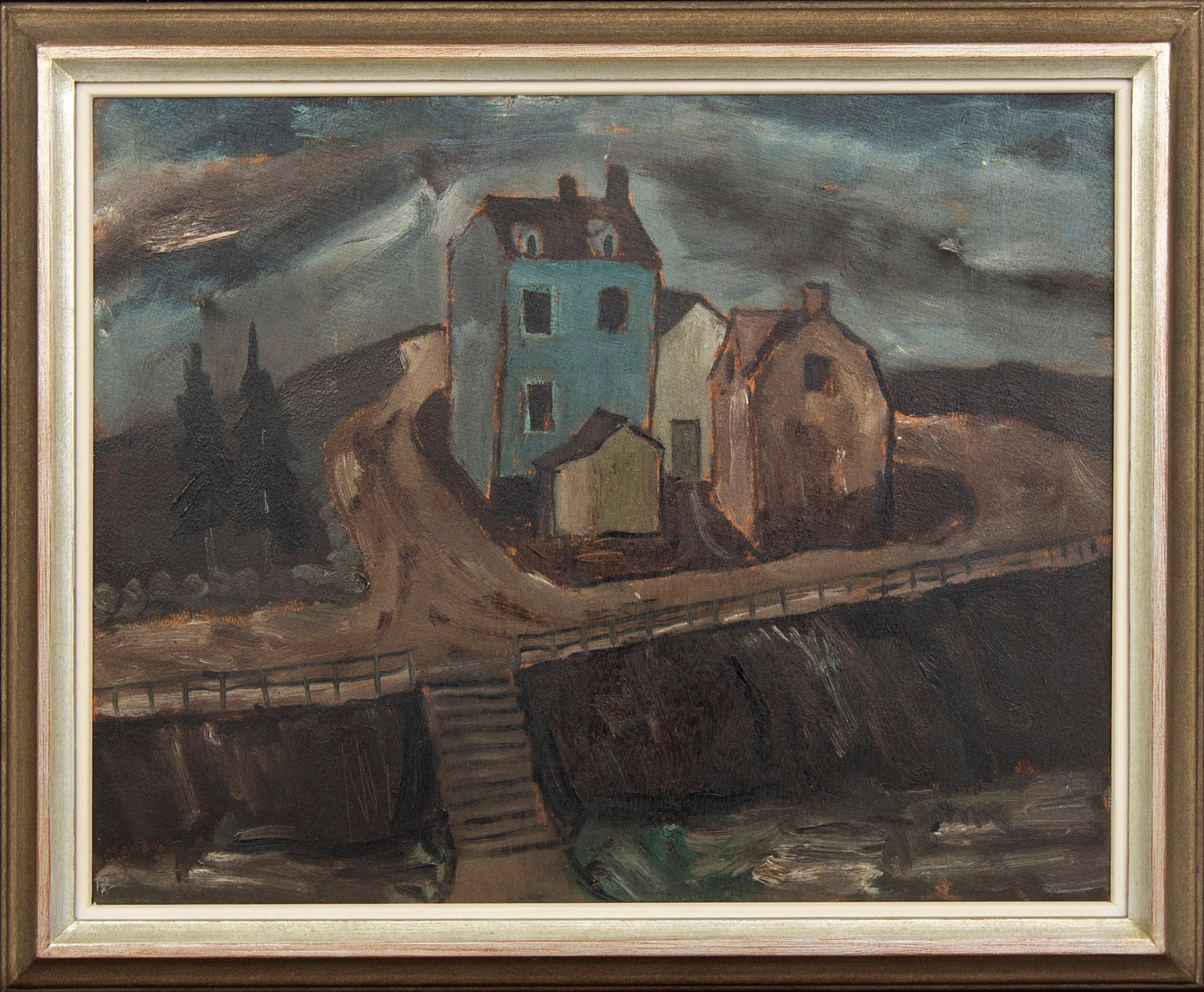 Martin Emond, olja på pannå, signerad.