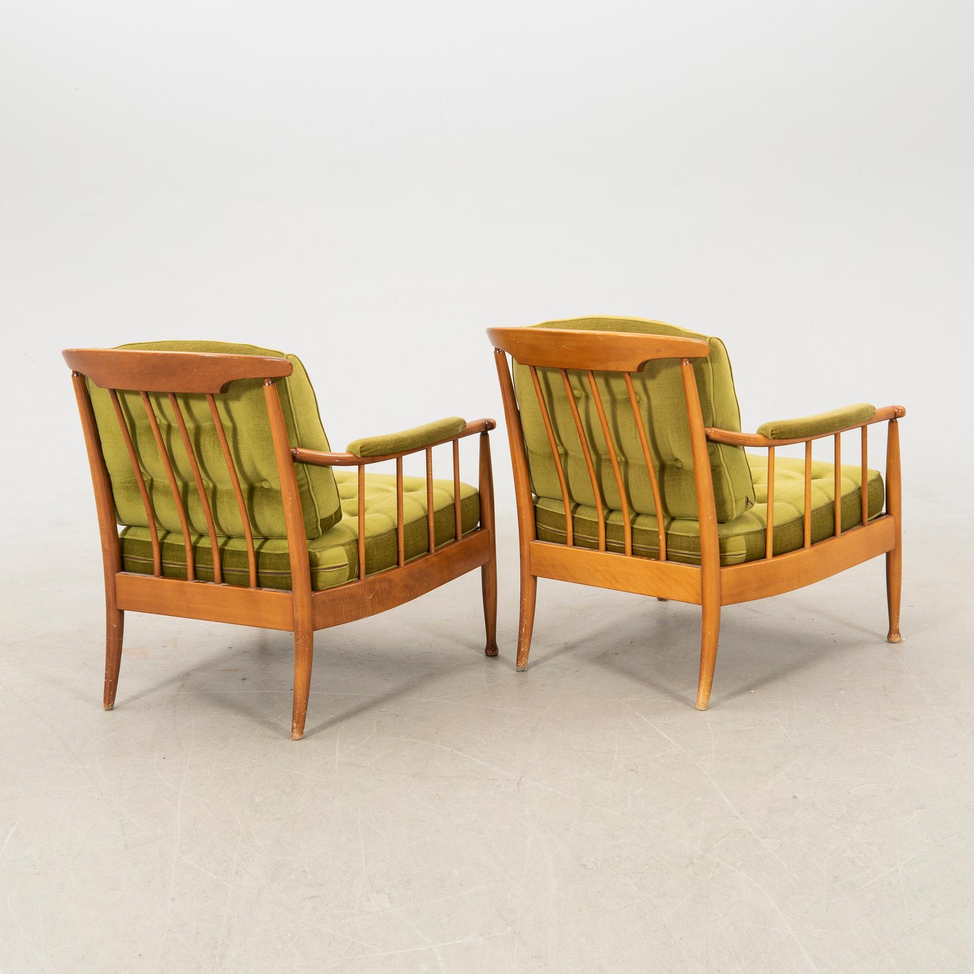 Kerstin Hörlin-Holmquist, armchairs, a pair, "Skrindan", OPE Möbel, second half of the 20th century.