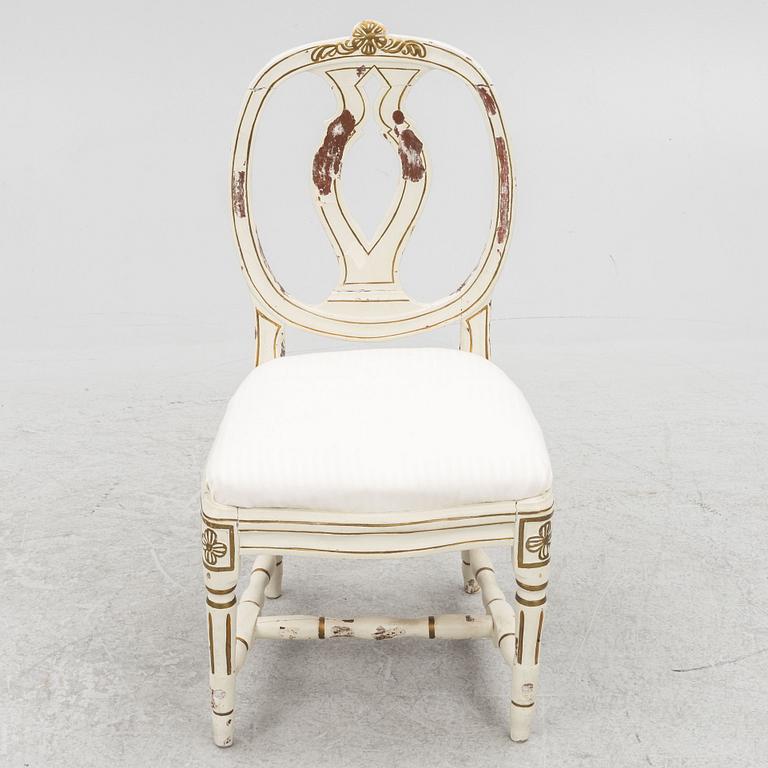 A Gustavian chair, late 18th century.