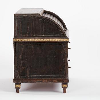 A Gustavian painted miniature escritoire.