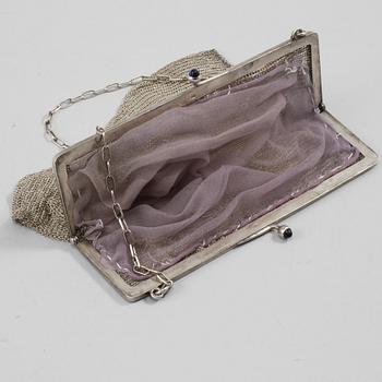 AFTONVÄSKA, silver, 1900-talets första hälft, total vikt ca 215 gram.