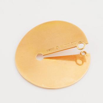 Helena Edman a pair of 18K gold earrings, Stockholm 1988.
