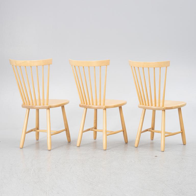 Carl Malmsten, a set of three chairs, "Lilla Åland", Stolab, 2002.