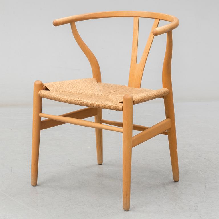 A 'Y-chair' by Hans J Wegner from Carl Hansen & Son, designed 1950.
