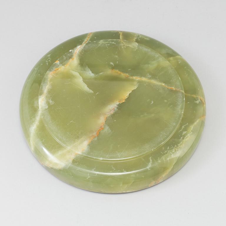 WA BOLIN, an onyx and silver dish from Stockholm, 1939.