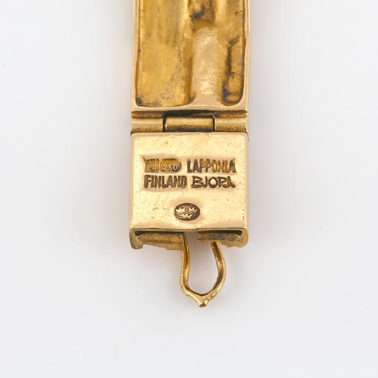 ARMBAND, 18K guld, Björn Weckström, Lapponia, Finland. Vikt 30,40 g.