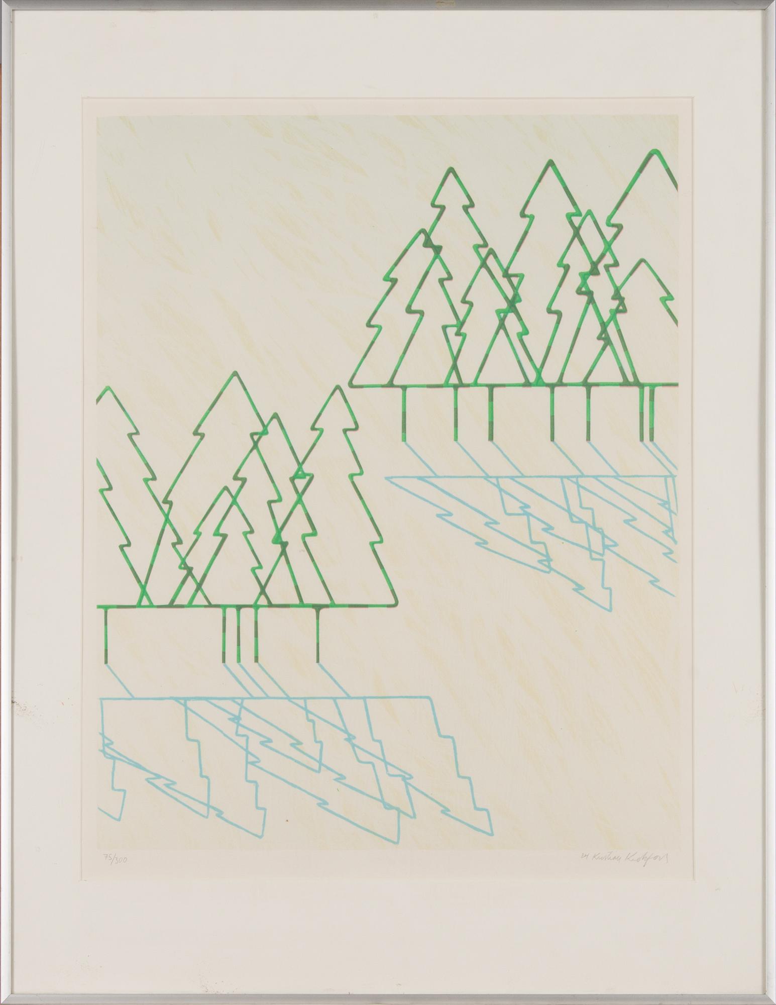 Kristian Krokfors, litografia, signeerattu ja päivätty -84, numeroitu 75/300.