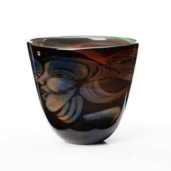 Eva Englund, a 'Graal' glass vase, Orrefors, Sweden.