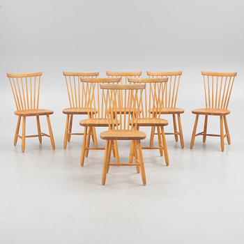 Carl Malmsten, chairs, 8 pcs, "Lilla Åland", Stolab, 1980s.