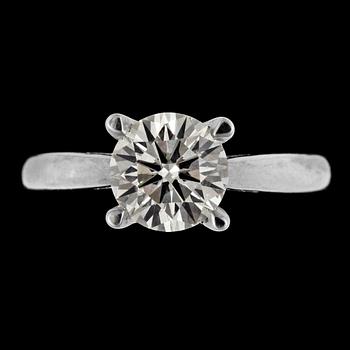 1146. A brilliant cut diamond ring, app. 1.40 cts.